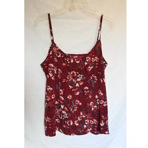 Pretty floral pattern cropped tank top, Hollister, medium, VERY GOOD condition